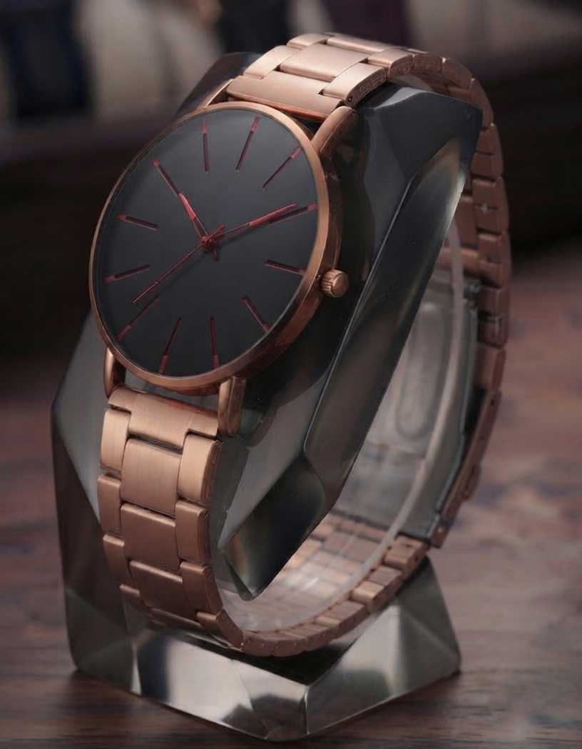 Ultradünne Herren Quarzuhr - Elegante Business Armbanduhr mit Edelstahlarmband